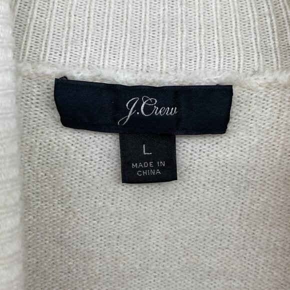 J.CREW Sweater Womens L Merino Wool Alpaca Blend Colorblock Turtleneck Blue - Picture 5 of 15